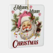  roze kerstman keramisch ornament (Rechts)