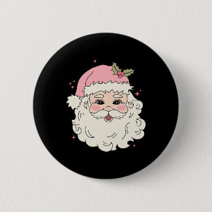  Roze Kerstman Kerstman Vrolijk Kerstfeest Vrouwen Ronde Button 5,7 Cm