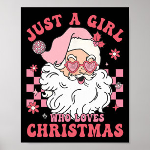  Roze Kerstman Kerstmeisjes Vakantie X Poster