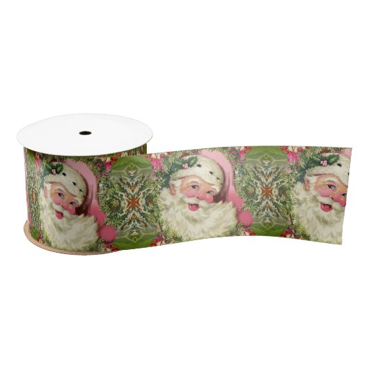 roze kerstman lint (Spoel)