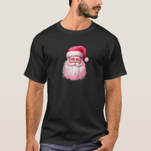 Roze Kerstman Mannen Vrouwen Kinder Raglan T-shirt