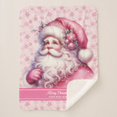 Roze Kerstman Meisjes Deken Custom Pinkmas (Voorkant)