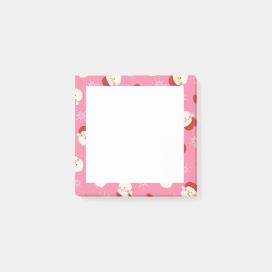Roze kerstman post-it® notes (Voorkant)