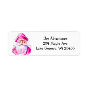 Roze Kerstman Retro Kerstmis Oud Etiket