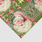 roze kerstman tissuepapier (Detail)