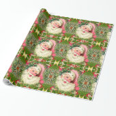  roze kerstman van 30 x 15 inch cadeaupapier (Uitgerold)
