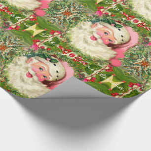 roze kerstman van 30 x 15 inch cadeaupapier