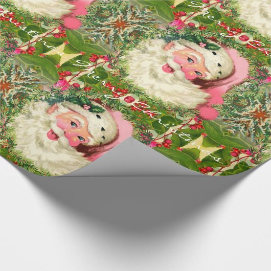  roze kerstman van 30 x 15 inch cadeaupapier (Hoek)