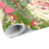  roze kerstman van 30 x 15 inch cadeaupapier (Rol Hoek)