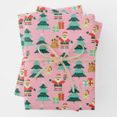 Roze Kerstman - Vibe Inpakpapier Vel (In situ)