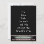 roze kerstman voor kerstfeest kaart (Achterkant)