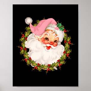 Roze Kerstman Vrolijke Kerstpyjama X Poster