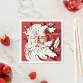  Roze kerstmangezicht Servet (Insitu)