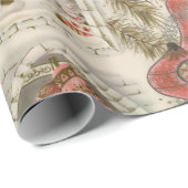  roze Kerstmis Cadeaupapier (Rol Hoek)