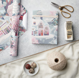  roze Kerstmis Cadeaupapier