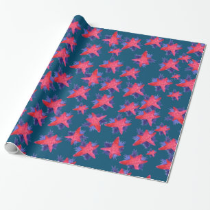 Roze kerstmis cadeaupapier