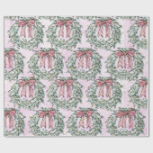 Roze kerstmis cadeaupapier (Vlak)