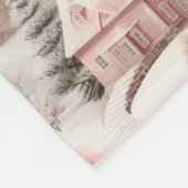  roze Kerstmis Fleece Deken (Hoek)