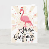 Roze kerstmis in juli Wenskaart Bedankkaart (Voorkant)