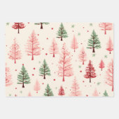 roze Kerstmis Inpakpapier Vel (Voorkant 3)