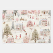  roze Kerstmis Inpakpapier Vel (Voorkant 2)
