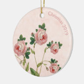  roze kerstmis keramisch ornament (Links)