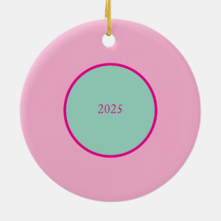 Roze Kerstmis Keramisch Ornament