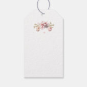 Roze Kerstmis Kleine Meisje Cadeaulabel (Achterkant)