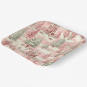  roze Kerstmis Papieren Bordje (Gebogen)