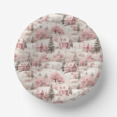  roze Kerstmis Papieren Kommen (Voorkant)