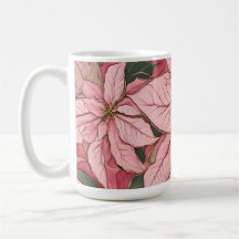Roze Kerstmis Poinsettia Design