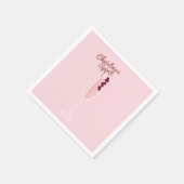 Roze kerstmis servet (Hoek)