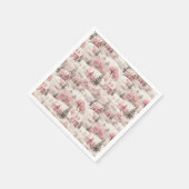 roze Kerstmis Servet (Hoek)