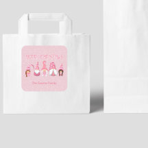 Roze Kerstmis Vijf Gnomen aangepaste Familie