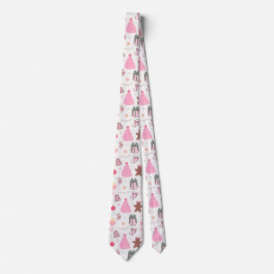 Roze Kerstmispatroon Stropdas