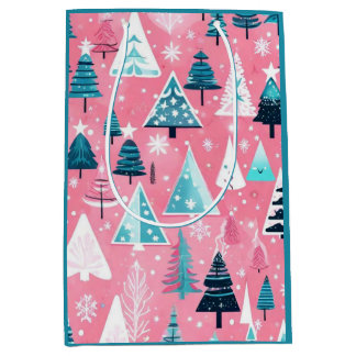 Roze Kerstmissen Medium Cadeauzakje