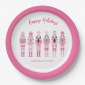 ROZE KERSTNOOTKRAKER PAPIEREN BORDJE (Voorkant)