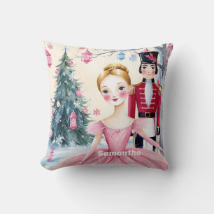 Roze Kerstnotenkraker Ballet & Ballerina Kussen