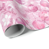 Roze kerstpapier cadeaupapier (Rol Hoek)