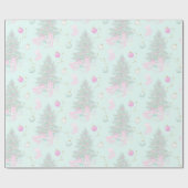 Roze kerstpapier cadeaupapier (Vlak)