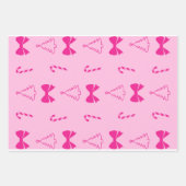 Roze kerstpapier inpakpapier vel (Voorkant)