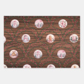 Roze Kerstscènes Inpakpapier Vel (Voorkant 3)