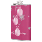 Roze kerstsierfeestfles heupfles (Links)