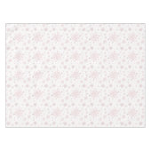  roze kerstsnowflakes op winterwit   tafelkleed (Voorkant (Horizontaal))