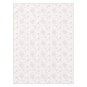  roze kerstsnowflakes op winterwit   tafelkleed (Voorkant)