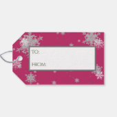 Roze kerstversiering Gift Label Cadeaulabel (Achterkant Horizontaal)
