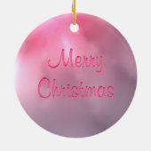 Roze kerstversiering keramisch ornament (Achterkant)