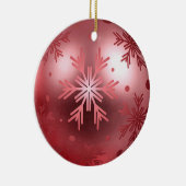 Roze kerstversiering keramisch ornament (Rechts)