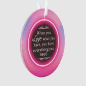 Roze kerstversiering met gloed ornament (voorkant)