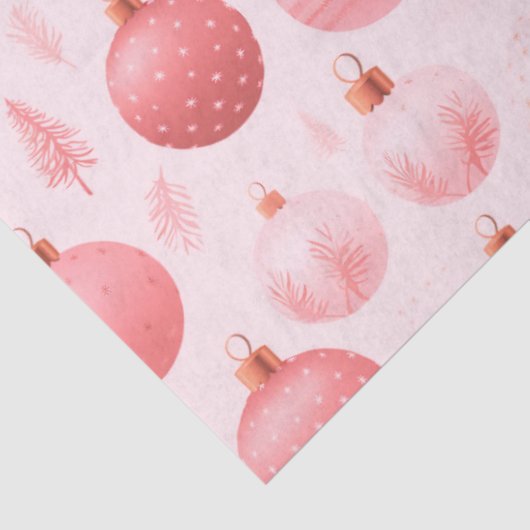 Roze kerstversiering tissuepapier (Detail)